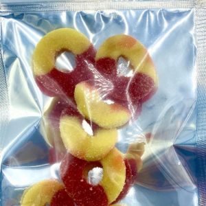 RED AND YELLOW SOLAR RINGS 200MG RSO GUMMY