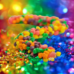 RAINBOW CANDY ROPE 600 MG.